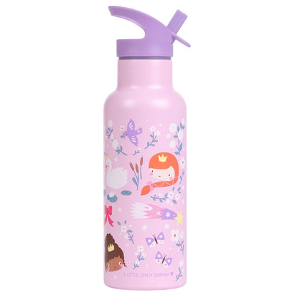 A Little Lovely Company Double Wall Insulated Water Bottle (500ml, Princesses)