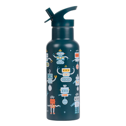 A Little Lovely Company Double Wall Insulated Water Bottle (500ml, Vehicles)