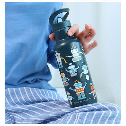 A Little Lovely Company Double Wall Insulated Water Bottle (500ml, Vehicles)