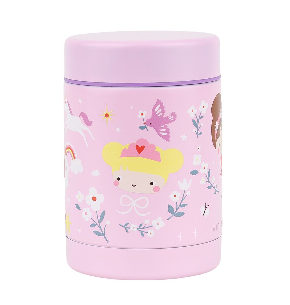 A Little Lovely Company Double Wall Insulated Food Jar (300ml, Princesses)