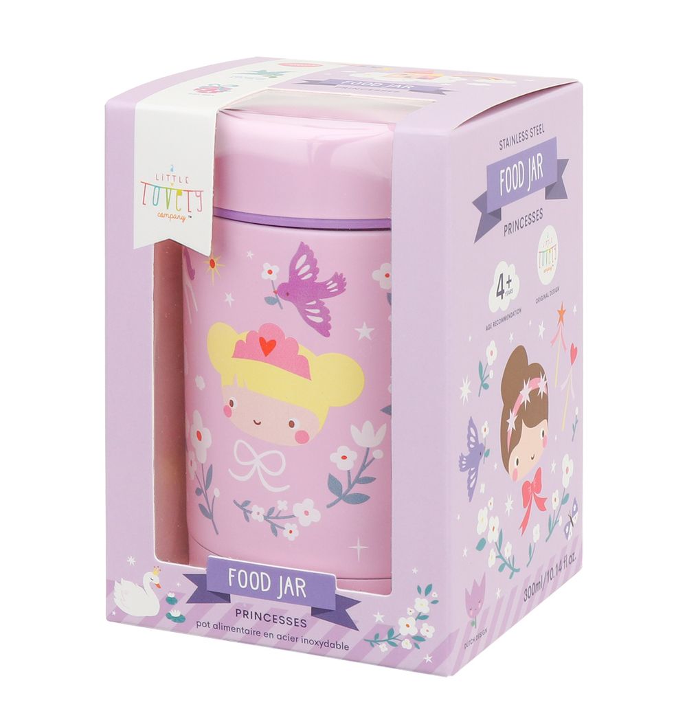 A Little Lovely Company Double Wall Insulated Food Jar (300ml, Princesses)