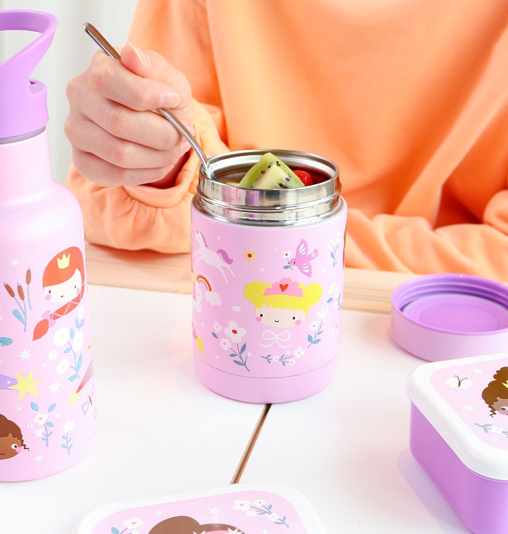 A Little Lovely Company Double Wall Insulated Food Jar (300ml, Princesses)