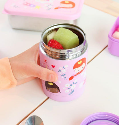 A Little Lovely Company Double Wall Insulated Food Jar (300ml, Princesses)