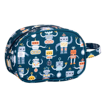A Little Lovely Company Kids Toiletry Bag With Handle (Robots)