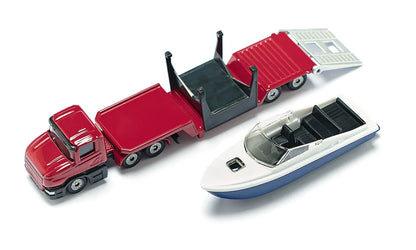 Siku Die Cast Low Loader With Boat