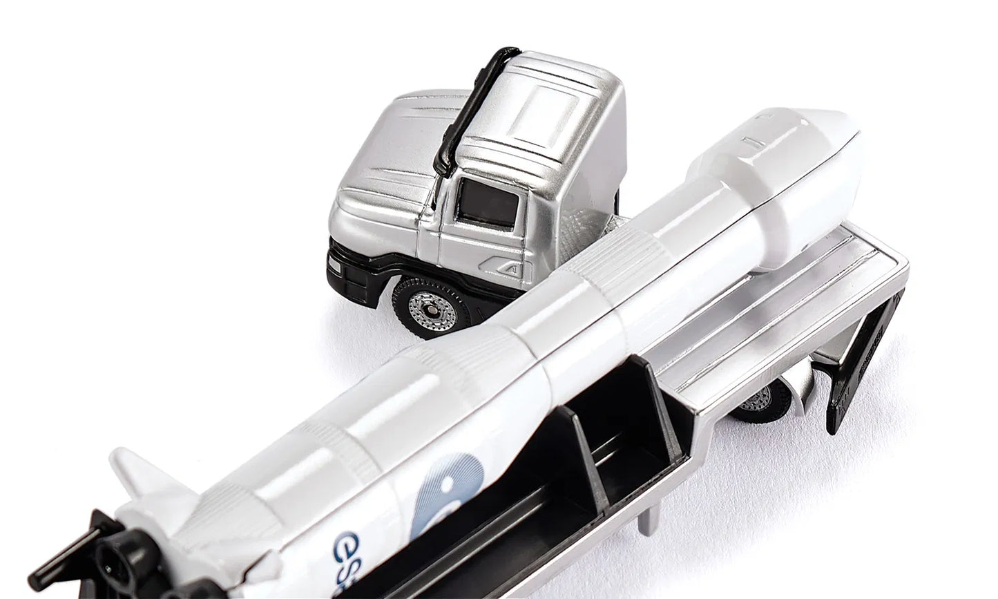 Siku Die Cast Low Loader With Rocket