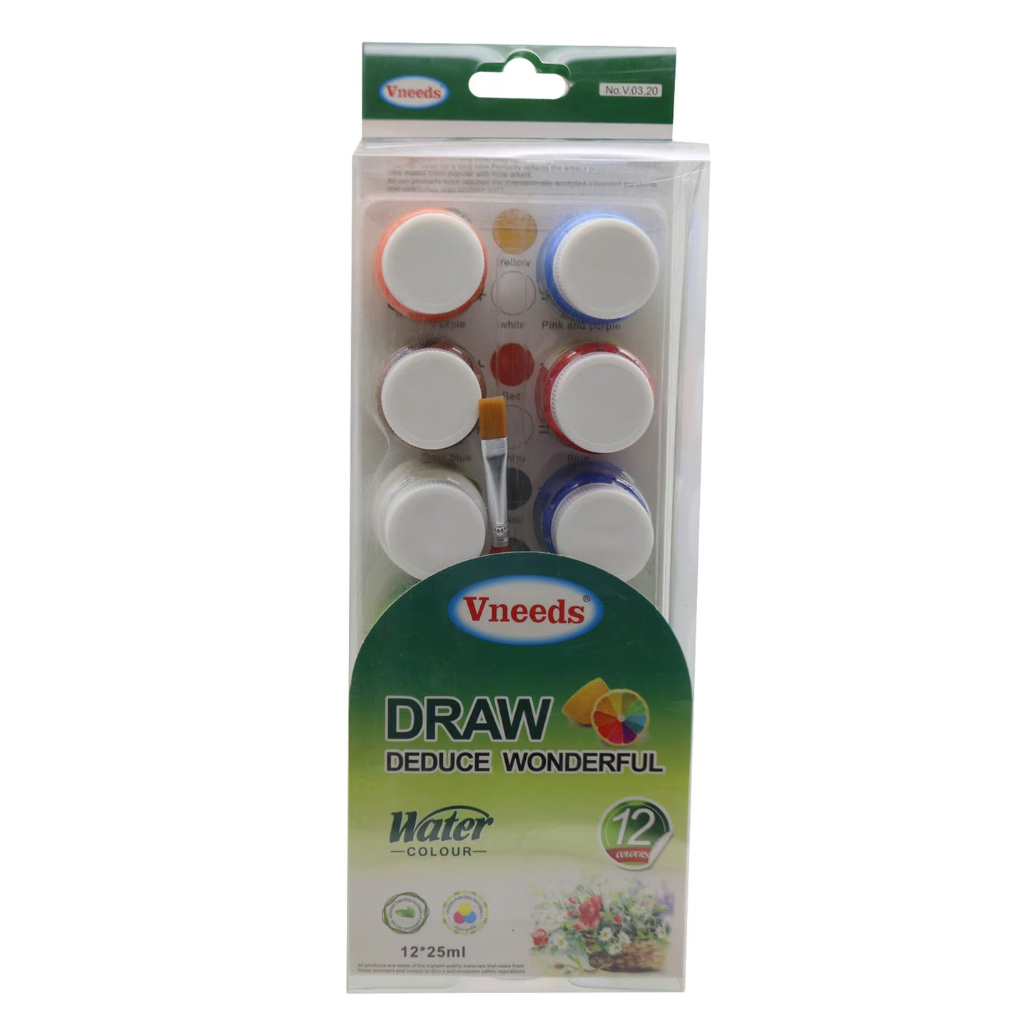 Vneeds Gouache Water Color Bottle (12 Pcs)