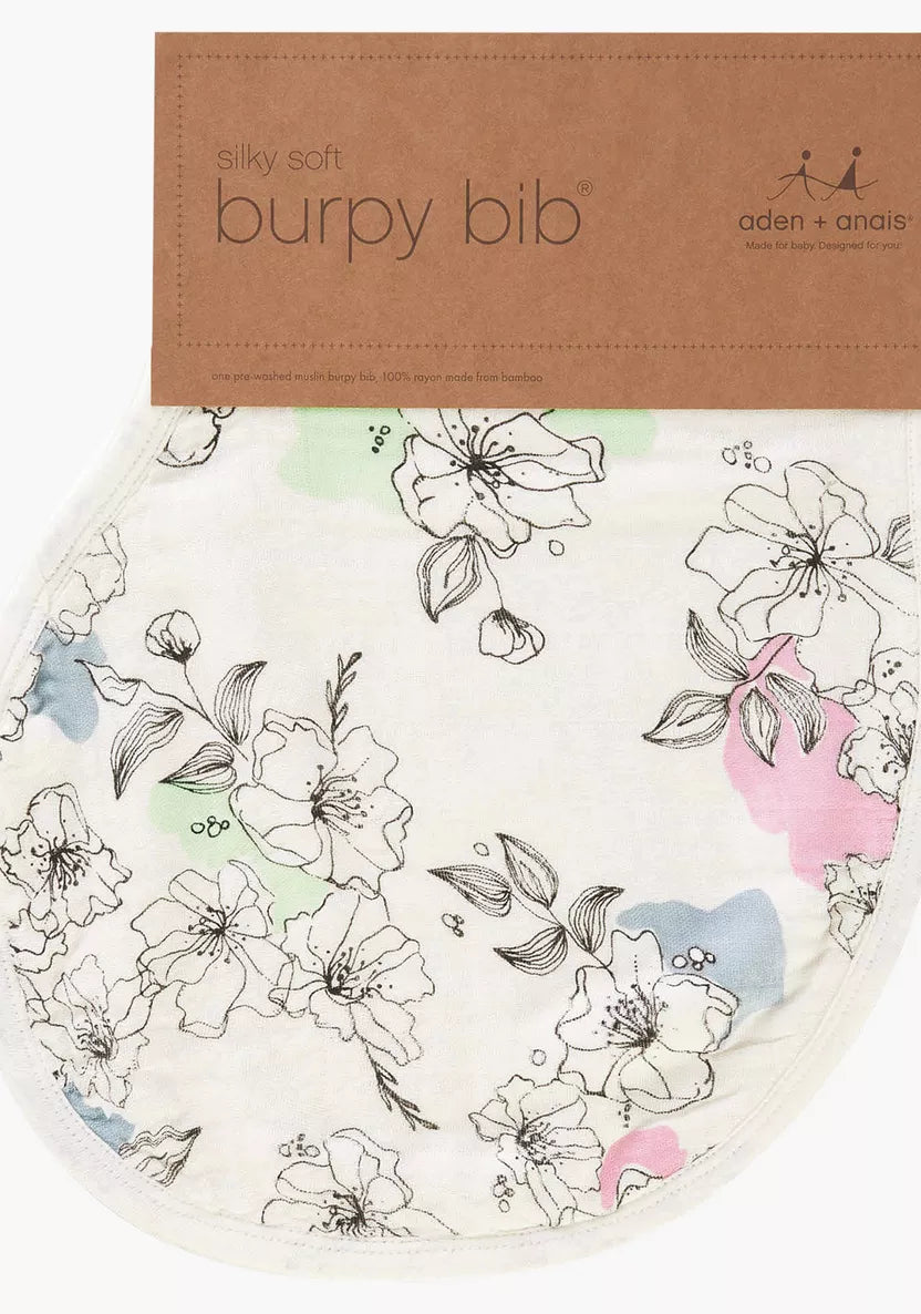 Aden & Anais Meadowlark Print Silky Soft Burpy Bib