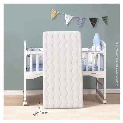 Teknum 7-in-1 Convertible Kids Bed & Bedside Crib – White
