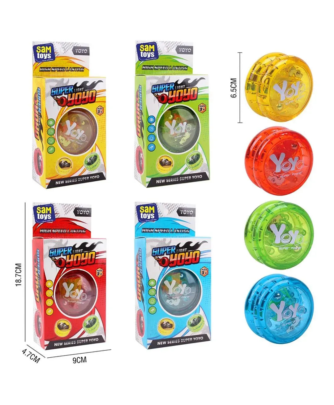 Sam Toys Yoyo Double Flashing Light (6.5cm)