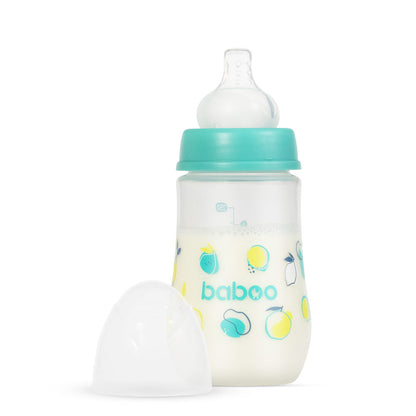 Baboo Anti-Colic Wide Neck Bottle (Lagoon Fiesta, 250ml)