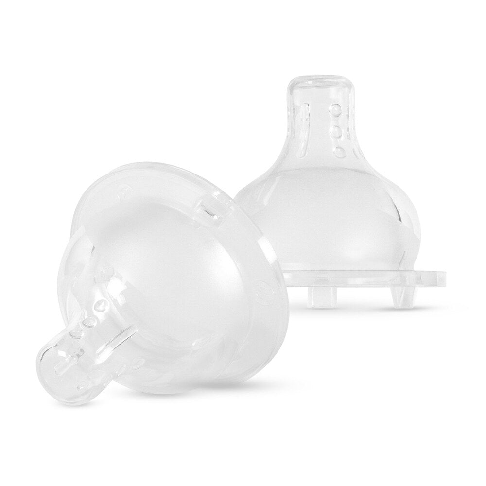 Baboo Premium Anti Colic 3 Valve Silicone Teat Wide Neck - Pack of 2