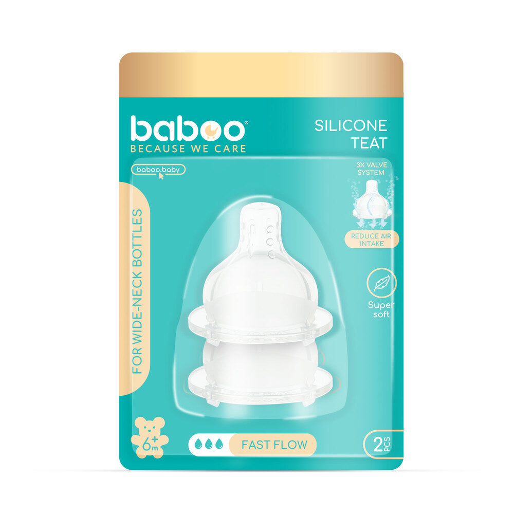 Baboo Anti-Colic Wide Neck Bottle (0m+, 180ml)