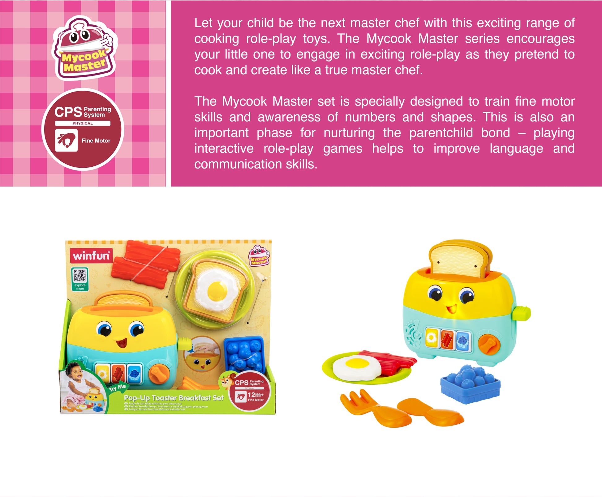 Winfun Pop-Up Toaster Breakfast Set.