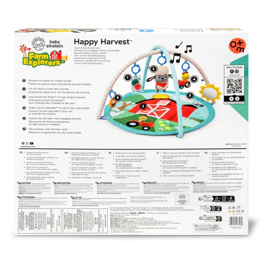 Baby Einstein - Happy Harvest Touch & Feel Activity Gym - Multicolor