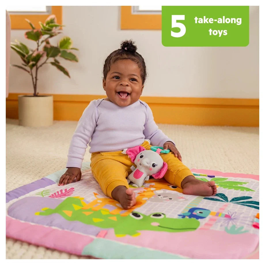 Bright Starts - Wild Wiggles Sweet Safari FoldAway Activity Gym - Multicolor
