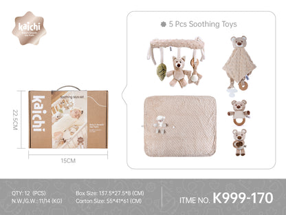 Kaichi - Baby Soothing & Sensory Toys Set - 5 Pieces