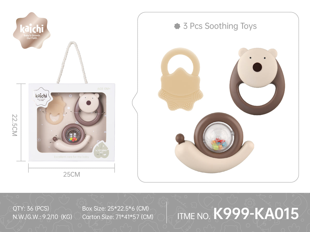 Kaichi - Baby Soothing & Sensory Toys Set - 3 Pieces
