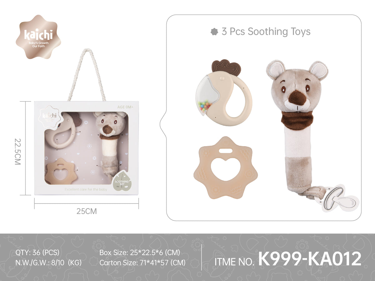 Kaichi - Baby Soothing & Sensory Toys Set - 3 Pieces