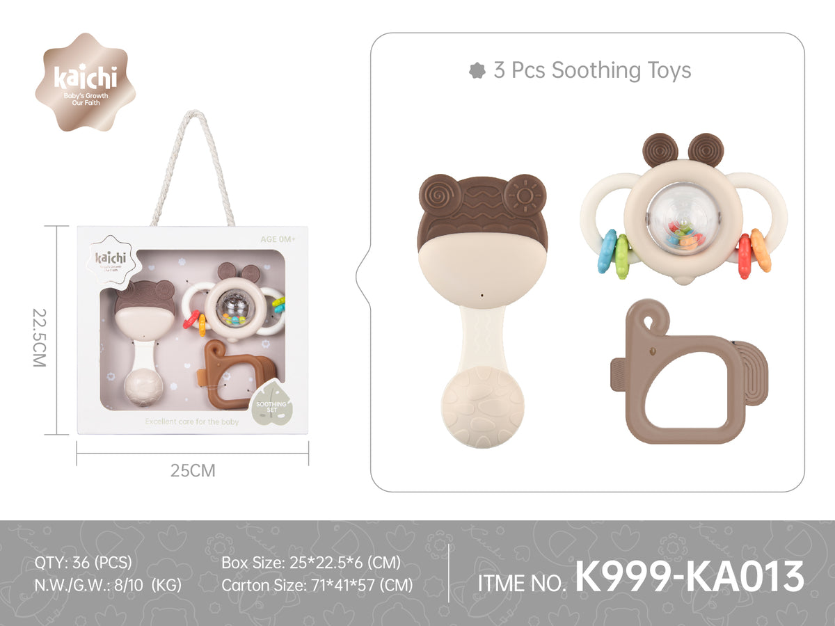 Kaichi - Baby Soothing & Sensory Toys Set - 3 Pieces