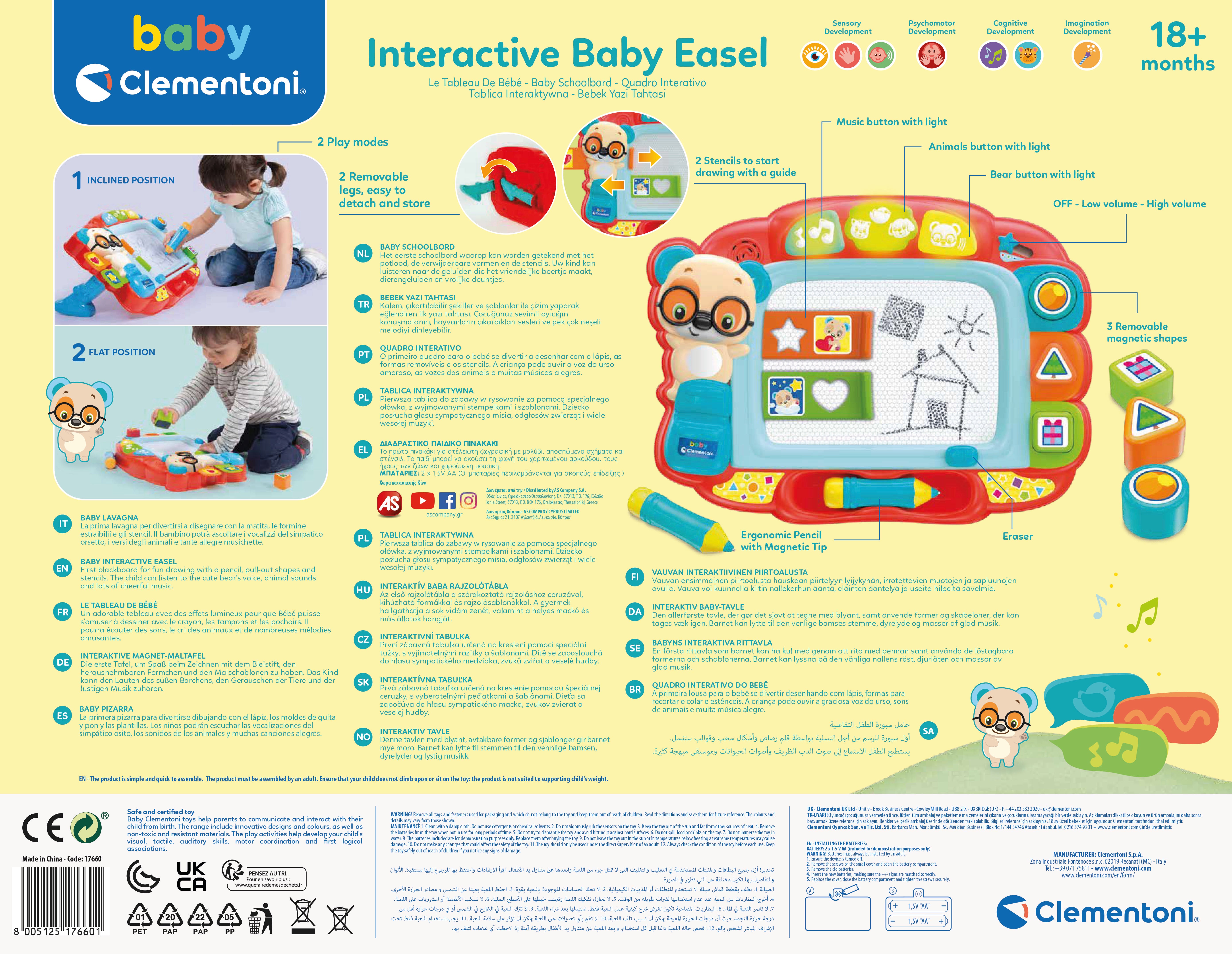Clementoni Baby Interactive Easel B/o