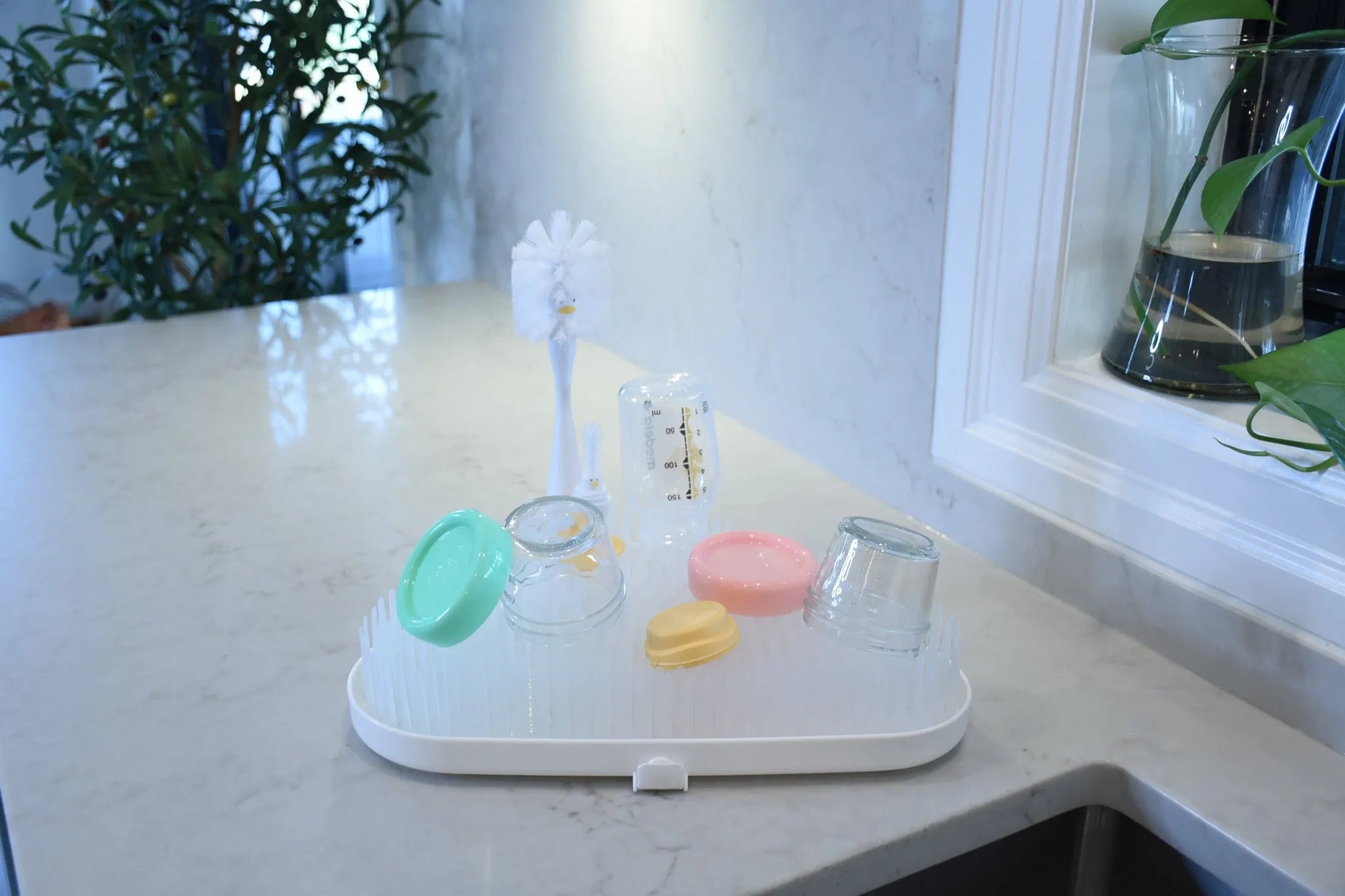 Melii Baby Bottle Drying Rack - Cloud (White)