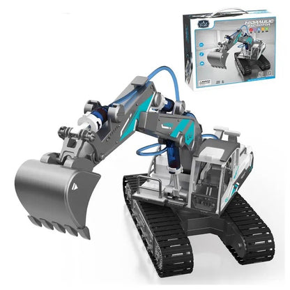 Little Story 3-in-1 Excavator/Bulldozer Toy – 130 pcs, Grey