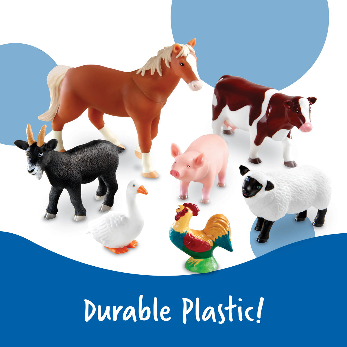 Learning Resources - Jumbo Farm Animals Realistic Figures for Kids