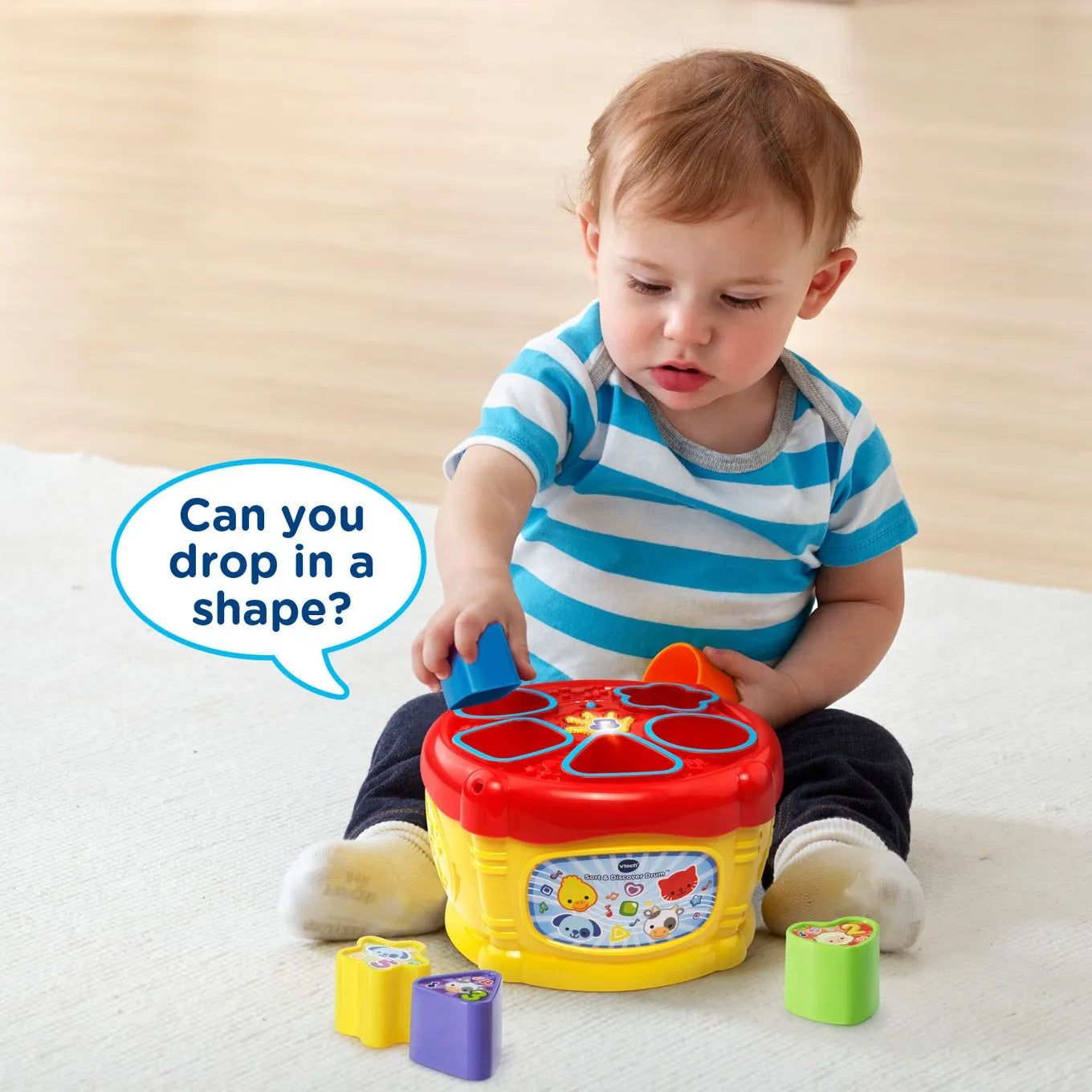 طبلة الفرز والاكتشاف من VTech (ثنائية اللغة)
