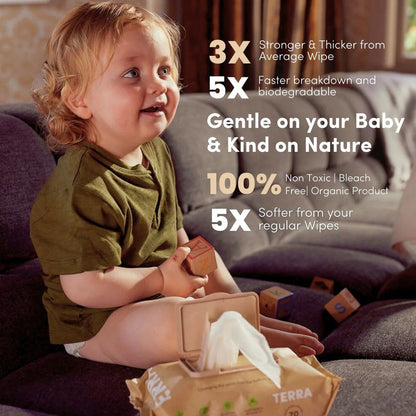 Terra Baby Wipes Water (10s)
