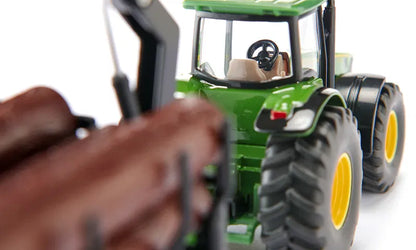 Siku Die Cast Tractor With Forestry Trailer