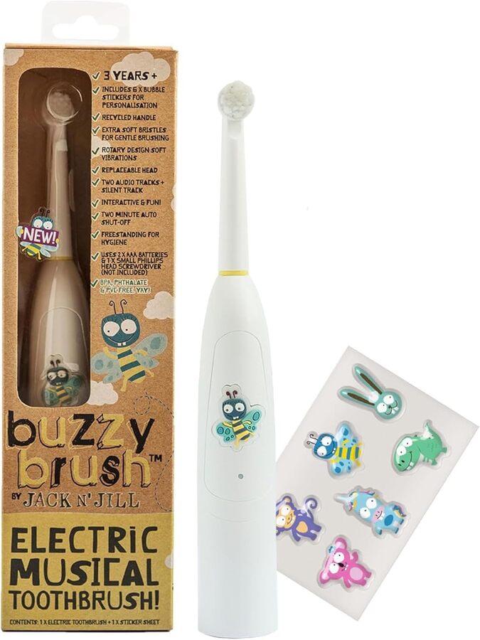 Jack N' Jill Buzzy Brush Musical Electric Toothbrush (New Packaging)