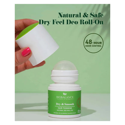 Biobalance Dry & Smooth Hair Thinning Natural Deo Roll-On (50ml)