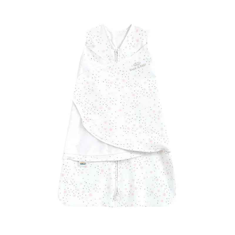 Halo SleepSack 100% Cotton Swaddle - Midnight Moons Pink (1.5 TOG)