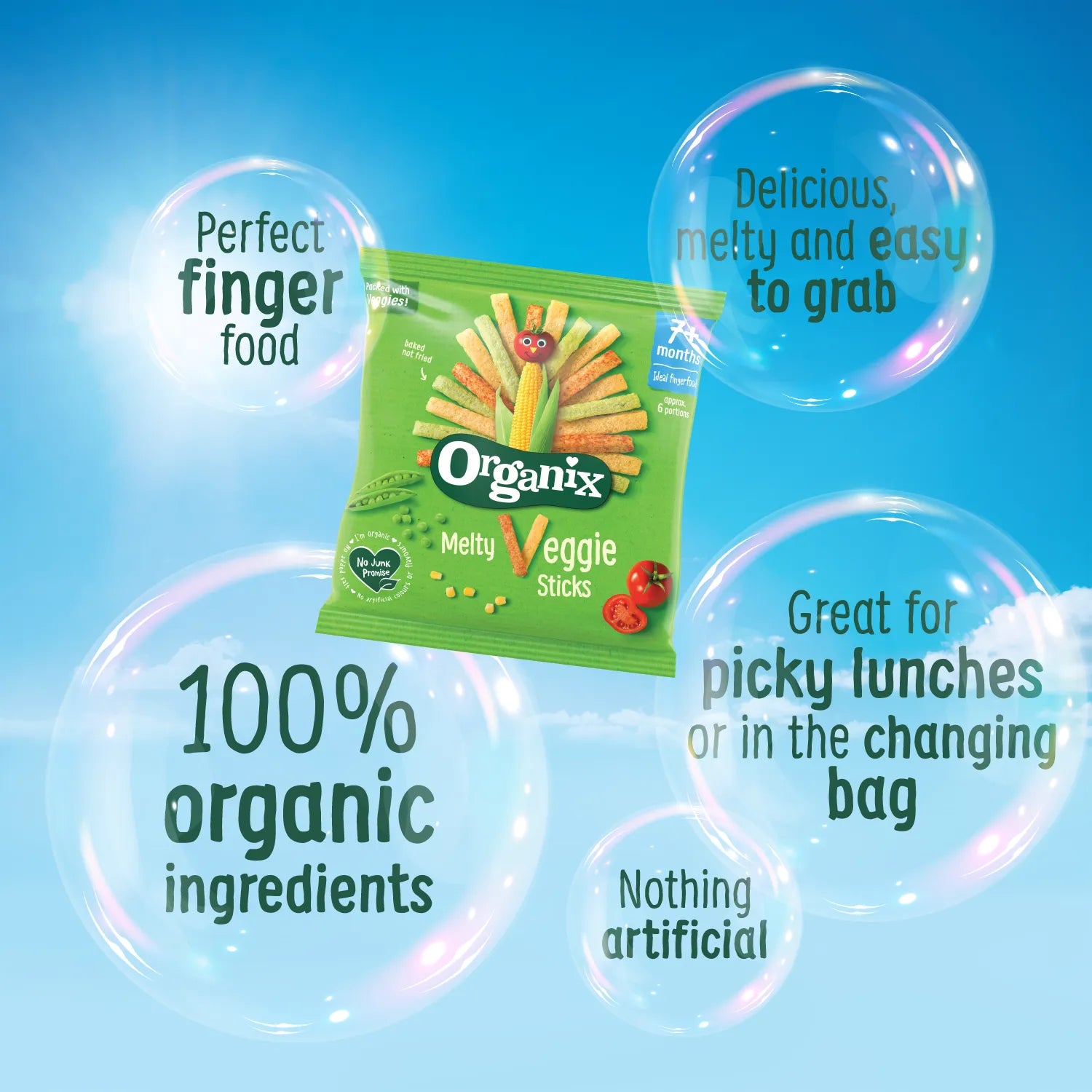Organix Melty Sweetcorn Rings Organic Baby Finger Food Snack (20g)