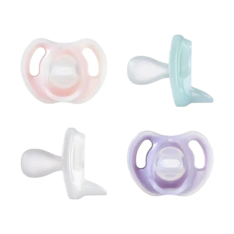 Tommee Tippee 4-Pack Ultra-Light Silicone Soother, 0-6 Months, Girl