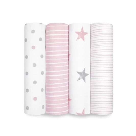 Aden + Anais Essentials Muslin Swaddle Blanket (Pack of 4)