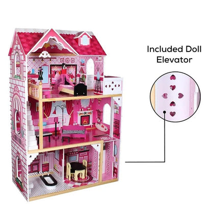 Little Story Wooden Dollhouse Triple Floor Extra Large – Pink