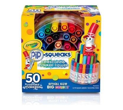 Crayola Pip-Squeaks Washable Mini Marker Set – Multicolor, 50 Pcs