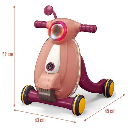 Little Story Multifunctional Baby Walker With Light – Pink