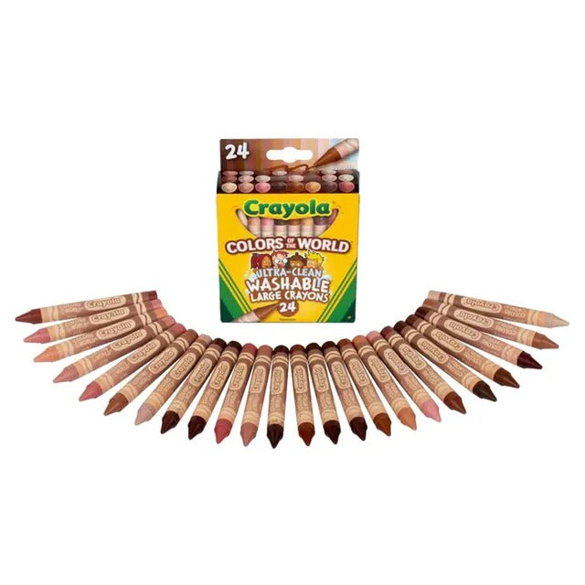 Crayola Washable Crayons – Colours of the World, 24pcs