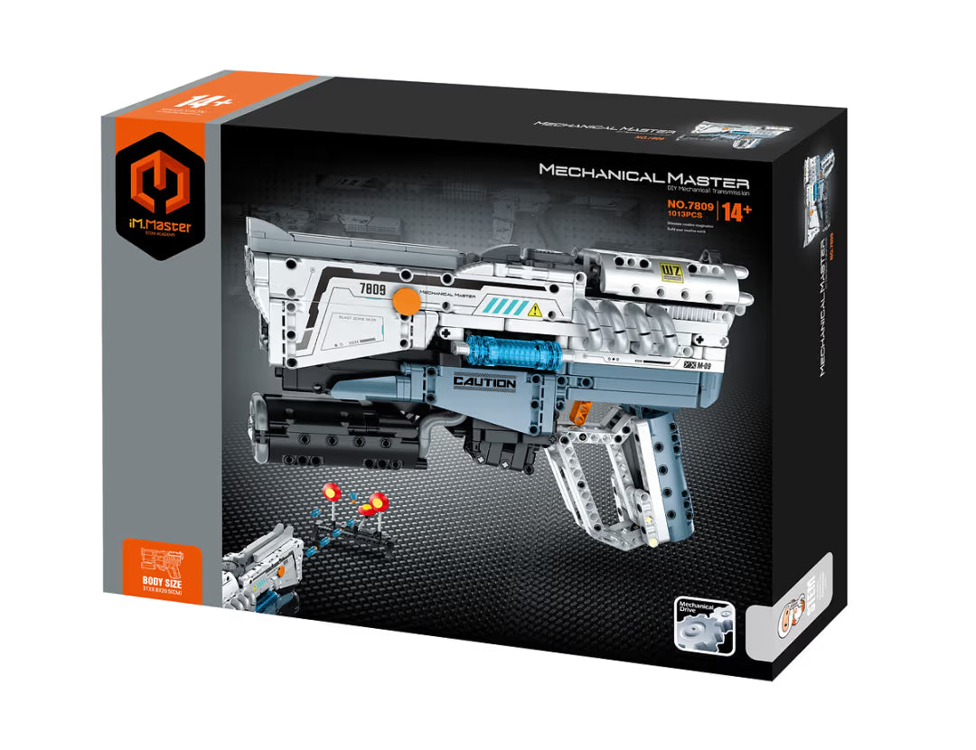iM.Master Pulse Mechanical Pistol Building Set (7809) – 1013 Piece Future Space Gun
