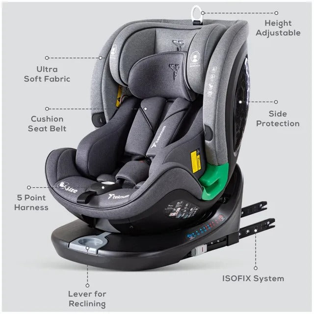 Teknum Evolve Prime iSize Car Seat With Isofix – Grey