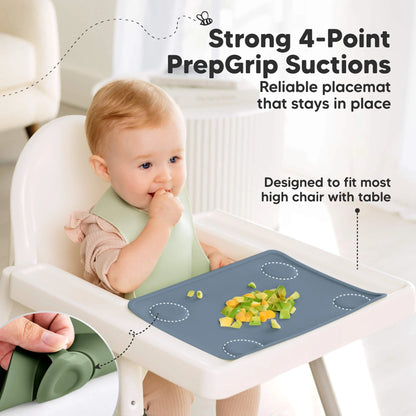 Keababies Prep Silicone Placemats (Sage) - Pack of 2