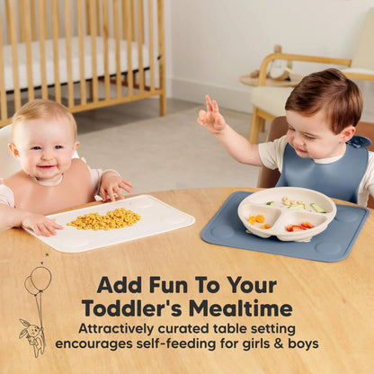 Keababies Prep Silicone Placemats (Sage) - Pack of 2