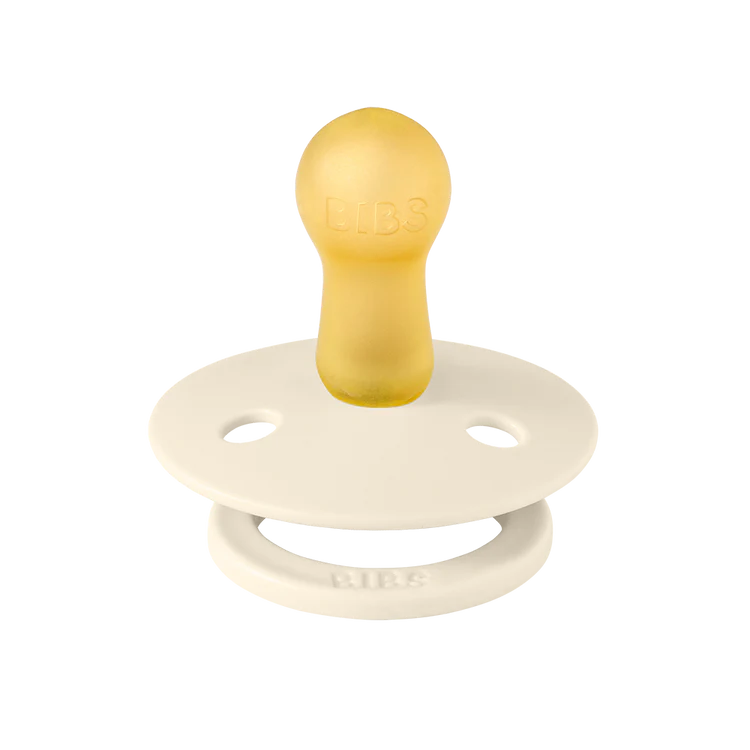 BIBS Round Pacifier Studio Colour Block Latex - Size 1 (2 Pack)