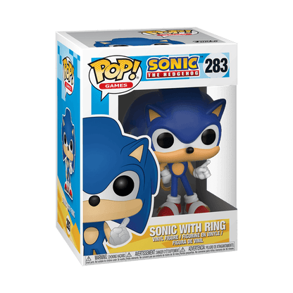 Funko Pop! - Sonic the Hedgehog Sonic with Ring Vinyl Figure - 9.5 cm