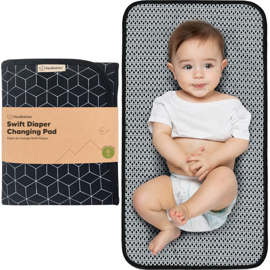 Keababies Swift Diaper Changing Mat (Black Geo)