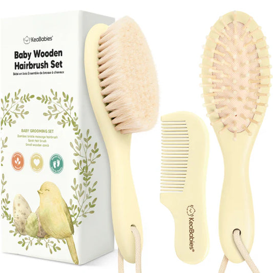 Keababies Baby Wooden Hair Care Set