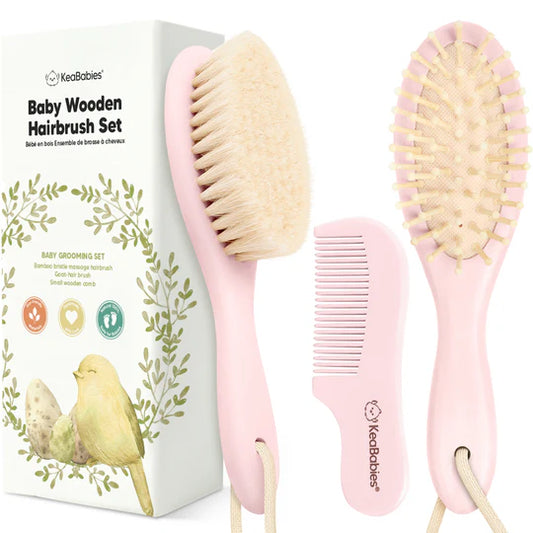 Keababies Baby Wooden Hair Care Set